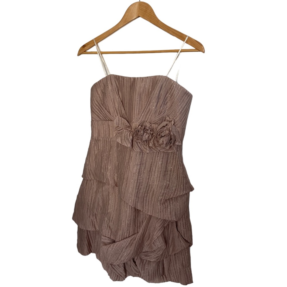 Max and Cleo Women's Dress Janet Nude Size 2 Nude Bubble Prom Wedding Fun